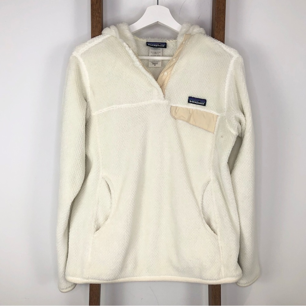 Patagonia ivory white Re Tool snap pullover fleece size M